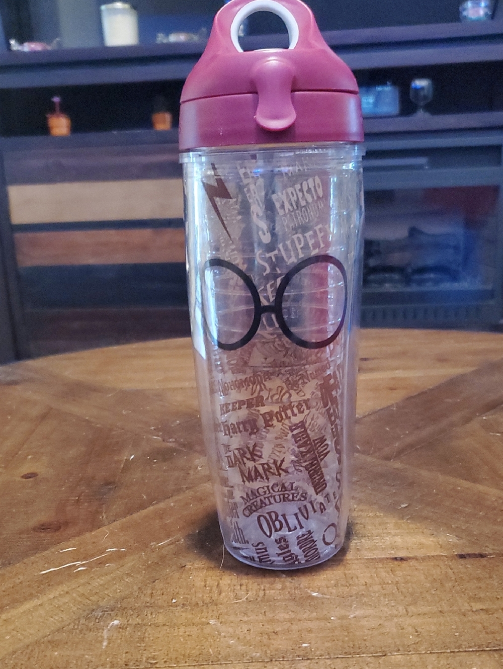 tervis Clear Tumbler with Black Harry Potter Glasses and Lid